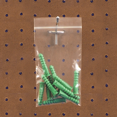 Reclosable Poly Bags with Hang Holes - 2 mil