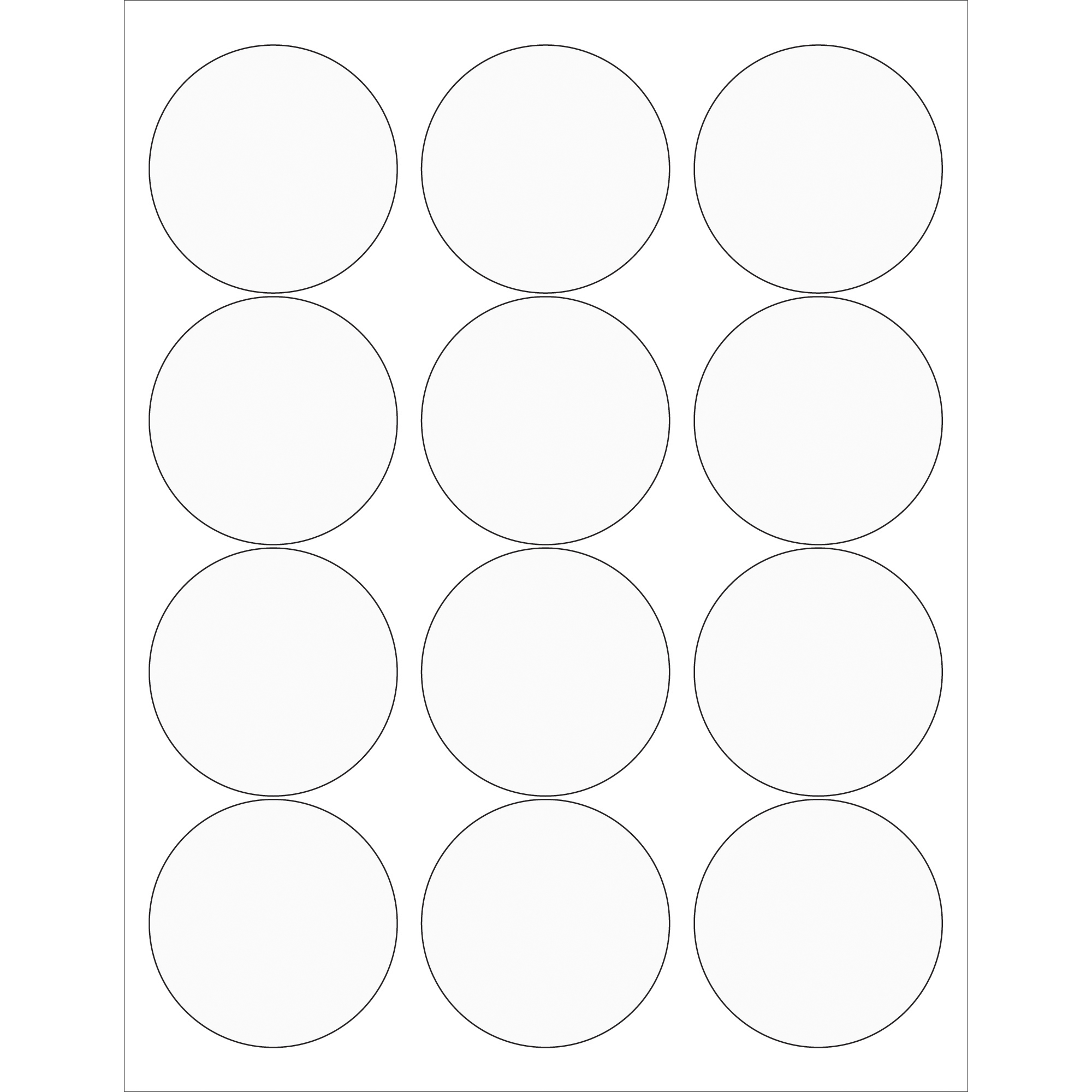 Clear Circle Laser Labels