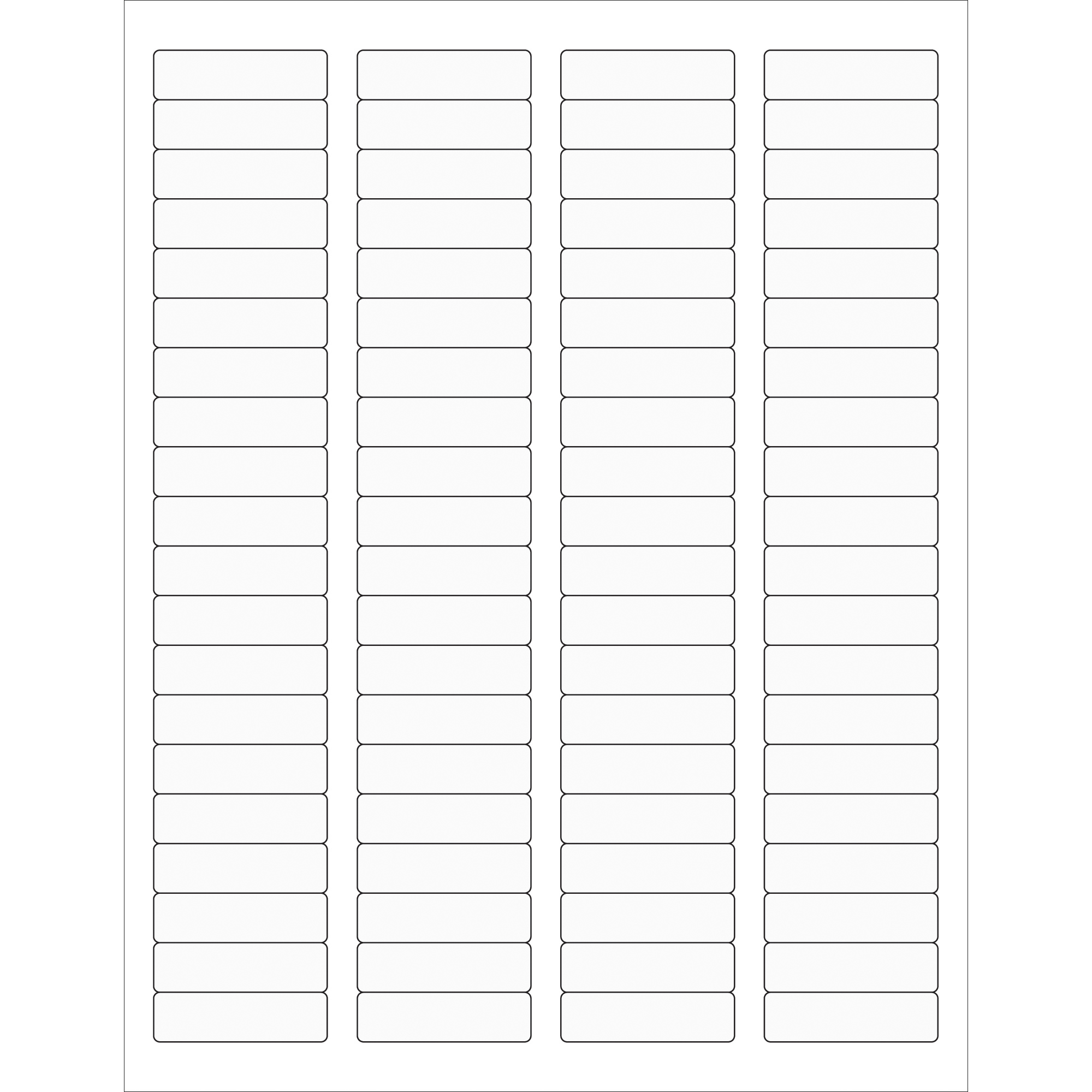 Clear Rectangle Laser Labels
