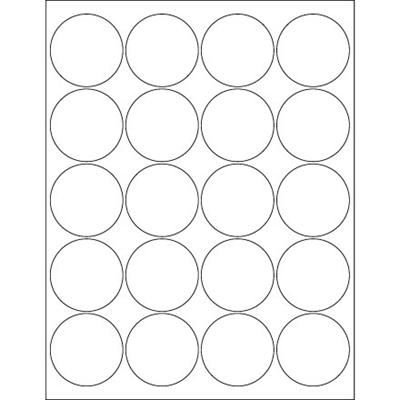 White Circle Laser Labels