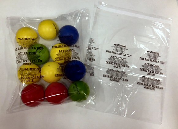 Self-Seal Suffocation Warning Bags-Permanent Adhesive