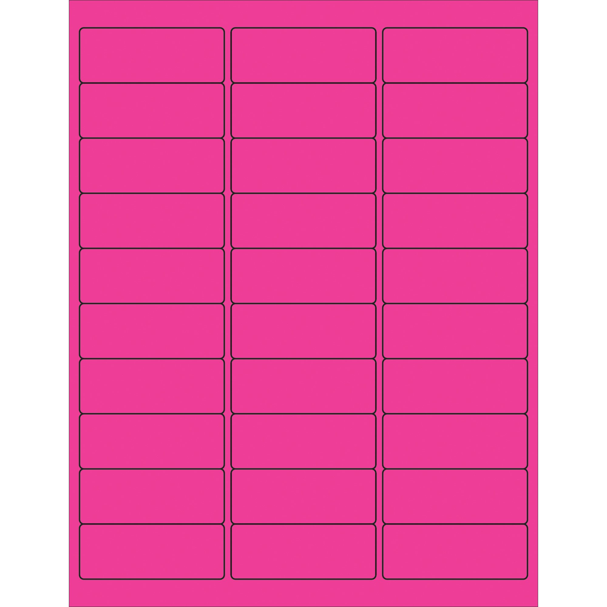 Fluorescent Removable Rectangle Laser Labels