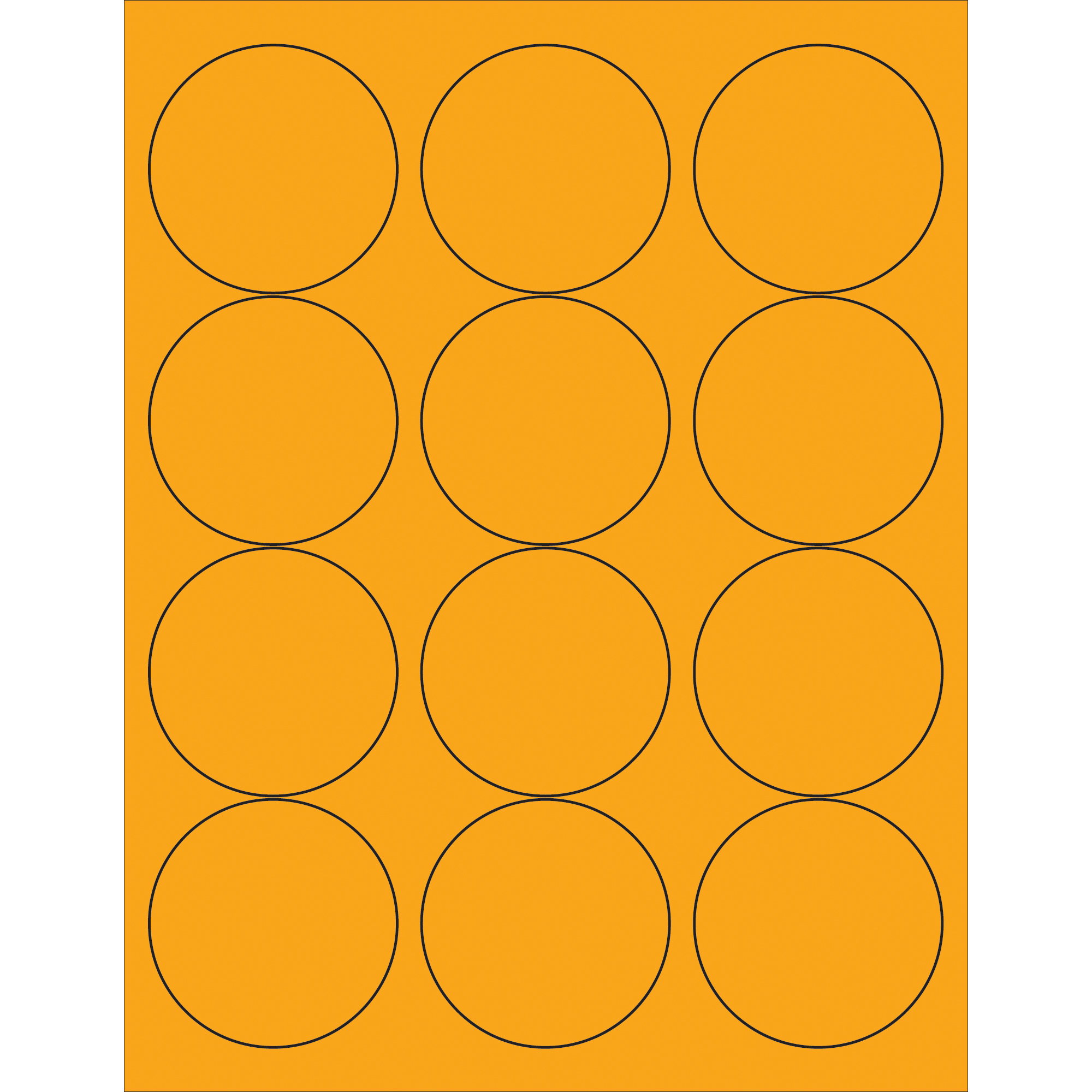 Fluorescent Circle Laser Labels