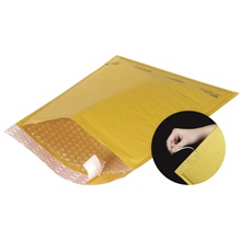 10 1/2 x 16" Kraft #5 Self-Seal Bubble Mailers w/Tear Strip