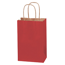 5 1/2 x 3 1/4 x 8 3/8" Kraft Tinted Colored Shopping Bags