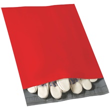 100-10 x 13" Red Poly Mailers