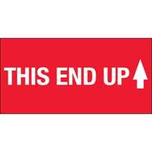 2 x 4" - "This End Up" (High Gloss) Labels