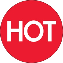 2" Circle - "Hot" (High Gloss) Labels