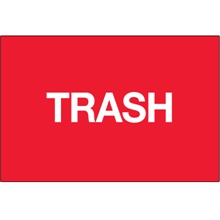 2 x 3" - "Trash" (Fluorescent Red) Labels