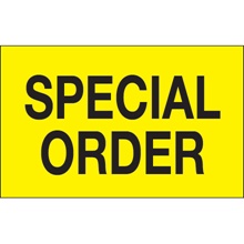1 1/4 x 2" - "Special Order" (Fluorescent Yellow) Labels