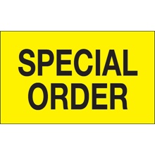 3 x 5" - "Special Order" (Fluorescent Yellow) Labels