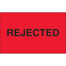 1 1/4 x 2" - "Rejected" (Fluorescent Red) Labels