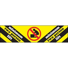 2 x 8" - "Minimum Two Person Lift" Labels