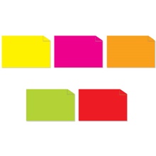 2 x 3" Multi-Color Fluorescent Inventory Rectangle Label Packs
