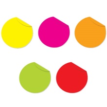 3" Multi-Color Fluorescent Inventory Circle Label Packs