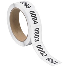 1 x 1 1/2" (0001-0500) Consecutive Numbered Labels