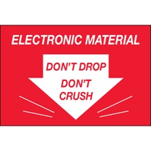 2 x 3" - "Don't Drop Don't Crush - Electronic Material" Labels
