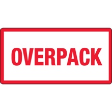 3 x 6" - "Overpack" Labels