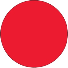 3/4" Circles - Fluorescent Red Removable Labels