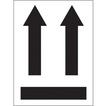 3 x 4" - (two up arrows over black bar) Labels