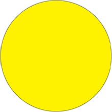 3" Circles - Fluorescent Yellow Removable Labels