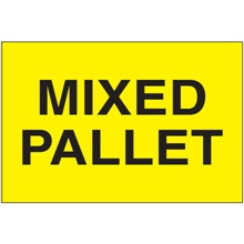 2 x 3" - "Mixed Pallet" (Fluorescent Yellow) Labels