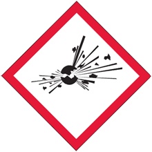 1 x 1" Pictogram - Exploding Bomb Labels