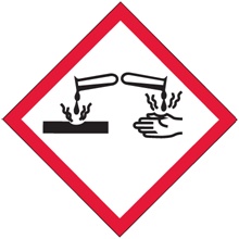 2 x 2" Pictogram - Corrosion Labels