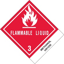 4 x 4 3/4" - "Methanol" Labels