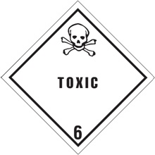 4 x 4" - "Toxic - 6" Labels