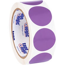 1 1/2" Purple Inventory Circle Labels