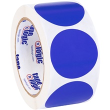 2" Dark Blue Inventory Circle Labels