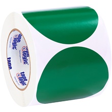 4" Green Inventory Circle Labels