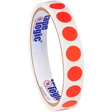 1/2" Fluorescent Red Inventory Circle Labels