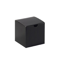 100-4 x 4 x 4" Black Gloss Gift Boxes