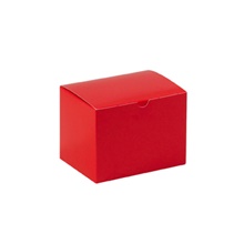100-6 x 4 1/2 x 4 1/2" Holiday Red Gift Boxes