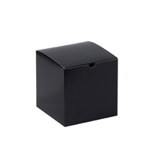 100-6 x 6 x 6" Black Gloss Gift Boxes