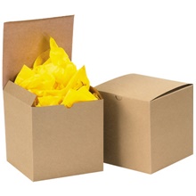 100-6 x 6 x 6" Kraft Gift Boxes