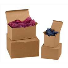 100-7 x 7 x 7" Kraft Gift Boxes