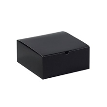 100-8 x 8 x 3 1/2" Black Gloss Gift Boxes