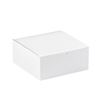 100-8 x 8 x 3 1/2" White Gift Boxes