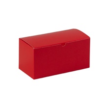100-9 x 4 1/2 x 4 1/2" Holiday Red Gift Boxes