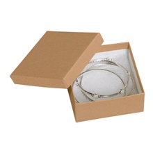 100-3 1/2 x 3 1/2 x 1 1/2" Kraft Jewelry Boxes