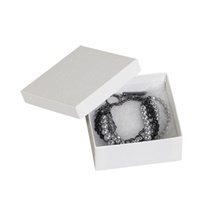 100-3 1/2 x 3 1/2 x 1 1/2" White Jewelry Boxes