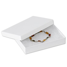 100-5 1/4 x 3 3/4 x 7/8" White Jewelry Boxes