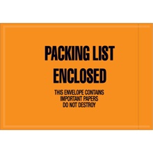 4 1/2 x 6" - Full "Packing List Enclosed" Envelopes