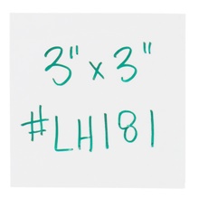 3 x 3" White Warehouse Labels - Magnetic Strips