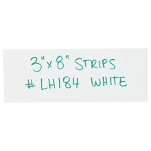 3 x 8" White Warehouse Labels - Magnetic Strips