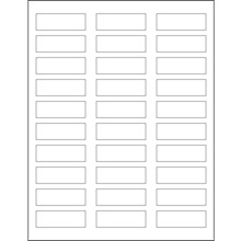 2 1/4 x 3/4" White Rectangle Laser Labels-30 Labels per Sheet