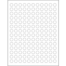 1/2" White Circle Laser Labels-154 Labels per Sheet